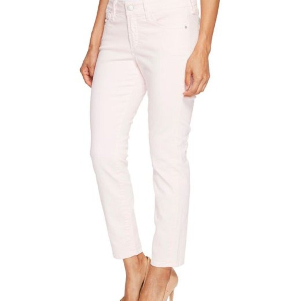 NYDJ PINK LIFT TUCK ALINA CONVERTIBLE ANKLE SKINNY PANTS JEANS SIZE:14 NWT $114